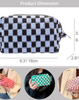 Pazimiik checkered makeup bag for