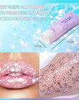 DAGEDA Silver Pink Body Glitter Gel, Holographic Face Glitter Rave Party Accessories, Chunky Glitters for Hair Eyes Nails, Cosmetic Laser Powder Festival Sequins Paint Makeup