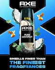 AXE Fine Fragrance Collection Premium Deodorant Body Spray for Men Pure Coconut 3 Count with 72H Odor Protection and Freshness Infused with Coconut, Eucalyptus, and Oak Essential Oils 4 oz