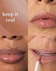 Julep So Plush Plumping Lip Gloss - Keep It Real - High-Shine Hydrating Lightweight Lip Color - Non-Sticky Formula - Vitamin E Soothes and Repairs Lips