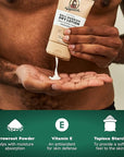Dr. Squatch Ball Barrier Dry Lotion, No Mess Body Powder Lotion for Men, Made With Natural Ingredients - 2-Pack Wood Barrel Bourbon