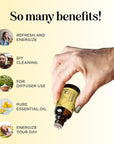 Pure Lemon Essential Oil - Invigorating Lemon Oil for Diffuser Aromatherapy Cleaning & Beauty DIYs for Hair Skin & Nails - Premium Grade Vegan Non-GMO in Glass Bottle for Aromatherapy & Wellness