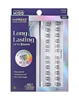 KISS imPRESS Falsies Long Lasting Self Adhesive Eyelashes, ‘Demi Wispy’, 5 Day Extended Wear, 24 Light Volume Lash Clusters (5,6,8,10,12, & 14mm), Precision Non-Stick Applicator