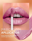 MAKI YIKA Pink Lipstick for Women Metallic Lipsticks Glitter Long Lasting Lipstick No Smudge No Transfer Liquid Lip Gloss (BR013 First Love)