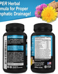 Lymphatic Drainage Supplements Pills - Lymphatic Support Total Herbal Cleanse Products with Echinacea, Ginger, Dandelion, Red Root & Red Clover Supplement - Lymph Node Detox Lymphatic System Drainage