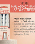 Ardell Nail Addict Naked Seductress, Press On Nails, Medium Almond Shape, Nail Kit, 1-Pack