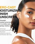 Anua Zero-Cast Moisturizing Finish Sunscreen,SPF 50, Glow Natural Sunscreen,No White cast, Hyaluronic Acid, Niacinamide sun block for face,Oil-Free, Oxybenzone free, Travel Essential (50ml/1.69fl.oz)