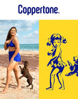 Coppertone Sport Sunscreen Spray SPF 50, Sweat, Heat and Water Resistant Sunblock, Lightweight, Oxybenzone Free, Spray Sunscreen Bulk Pack, 5.5 Oz Bottle, Pack of 3 (Packaging May Vary)