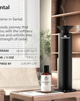 Santal Essential Oil Blend Inspired by Santal-33 Perfume – Luxury Hotel Scented Aromatherapy Diffuser Oil for Home – Sandalwood, Violet, Cedar – for Ultrasonic Diffuser, Humidifier, Reed – 150ML