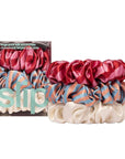 slip Large Scrunchie Midsummer | Set of 3 Pure Silk Large Scrunchies | Includes 1 Sunshade, 1 Bianca, 1 Midsummer | 100% Mulberry Silk, Anti-Crease, Gentle on Hair, Reduces Breakage