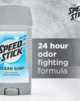 Speed Stick Men's Deodorant, Ocean Surf, 3 Ounce, 4 Pack, Packaging may Vary
