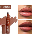 Palladio Lip Stain, Hydrating and Waterproof Formula, Matte Color Look, Longlasting All Day Wear Lip Color, Smudge Proof Natural Finish, Precise Chisel Tip Marker, Mocha Cream