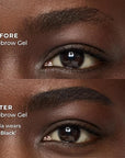 WUNDERBROW Eyebrow Gel, Waterproof, Smudgeproof, Lasts for Days, Shade: Jet Black, Vegan and Cruelty-Free