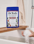 Dr Teal's Pure Epsom Salt, Shea Butter & Almond, 3 lbs (Pack of 4)