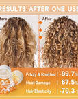 DEMIKI Hair Oil For Frizzy Hair With Coconut Oil - Hair Treatment For Dry Damaged Hair, Hair Perfume Oil For Curly Hair, Frizz Control Hair Care Products, Mini Bottles Hair Oil For Damaged Hair, 12pcs