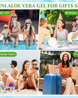 6 Pcs Mini Aloe Vera Gel Travel Size Bulk for Summer Vacation Party 1oz After Sun Aloe Vera Gel Sunburn Relief Hydrating Face Body Moisturizer Cream for Gifts Summer Party Supplies