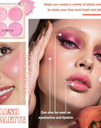 Blush Palette,Shimmer Silky Matte Blush Powder Palette,Professional Cute Face