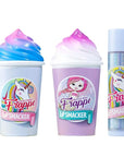 Lip Smacker Magical Frappe Collection 3 Pack Beverage Lip Balm - Moisturizing, Soothing Unicorn & Mermaid Delight/Magic