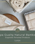 Vanilla Facial Washcloths Set of 6 Soft Cloths 10” x 10” 100% Viscose Derived from Bamboo Spa-Like Feel Silky Face Cloth for Skin Cleansing