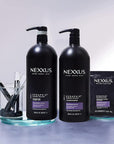 Nexxus Keraphix Shampoo and Conditioner - Damaged Hair Treatment System with Keratin Protein and Black Rice, 2 Count & 3 Repair Masks Treatment, 33.8 oz, 1.5 oz, 3 Count, 5 Count ( Pack of 1)