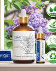 HIQILI 100ML Clove Oil for Teeth and Gums, Tooth Aches, Spray, Aromatherapy, 100% Pure Natural - 3.38 Fl Oz