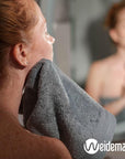 100% Cotton Washcloths Set 13” x 13” | Dark Grey Towels | Set of 6 Ultra Soft and Highly Absorbent Washcloths Sets for Bathroom, Gym, Spa | Machine Washable Face Towel