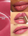 REVLON Super Lustrous Glass Shine Balm, Hydrating Tinted Lipstick, Sheer, Glossy Shiny Finish, 005 Glossed Up Rose, 0.11 oz