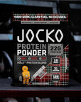 Jocko Mölk Whey Protein Powder - Keto, Probiotics, Grass Fed, Digestive Enzymes, Amino Acids, Sugar Free Monk Fruit Blend - Muscle Recovery & Growth (31 Servings (Pack of 1), Gingerbread Cookie)