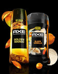 AXE Fine Fragrance Collection Premium Deodorant Body Spray for Men Golden Mango 3 Count With 72H Odor Protection and Freshness Infused with Mango, Mandarin, and Vetiver Essential Oils 4 oz