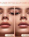KISSIO Lip Stain Set,Peel Off Lip Liner Stain and Lip Care Oil,Transfer Proof,Long Lasting and Waterproof Lip Tint,Matte Finish,Lip Combo,06 Inlove