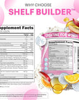 Creatine for Women | Creatine Monohydrate + BCAA Powder Myo-Inositol Collagen Biotin Hyaluronic Acid Folate L Glutamine Vitamin D3 Iron Zinc D-Chiro-Maca Digestion Shelf Builder by Clean Nutra