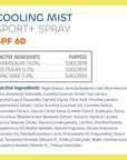 Seaweed Bath Co. Cooling Mist SPF 60 Sport Broad Spectrum Hybrid Sunscreen Spray, 6 Ounce, Sustainably Harvested Seaweed, Aloe, Peppermint