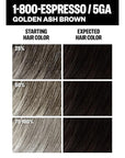 IGK Permanent Hair Dye Color Kit | 5GA 1-800 Espresso - Golden Ash Brown | 100% Gray Color Coverage + Strengthen + Shine | Ammonia Free