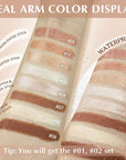 2Pcs Highlighter Stick Cream Contour Stick Makeup Kit, Shimmer Highlighter and Bronzer Stick Contour Wand, Water-proof Long Lasting Smooth Face Brightens & Shades Contouring Stick Illuminator