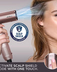 Shark FlexFusion Hair Straightener & Powerful Hair Dryer with Diffuser, Fusion Hair Brush, Ceramic Air Styler with Auto-Wrap Hair Curlers, Ceramic Plates, Cosmic Blush HD642S