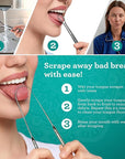 GuruNanda Spoon & U-Shaped Tongue Scraper Variety Pack (2 Pack) with Travel Case, 420 Medical Grade Stainless Steel, Promotes Fresh Breath & Oral Care