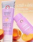 First Aid Beauty - KP Smoothing + Brightening Body Lotion with 10% AHA, Lactic Acid, Urea + Colloidal Oatmeal, Exfoliate + Moisturize, Banish Keratosis Pilaris Bumps, NEW Peach Scent (6. 7 fl oz)