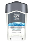 DOVE MEN + CARE Clinical Protection Antiperspirant Clean Comfort Stick for Men 96-Hour Sweat and Odor Protection Clinical Strength Antiperspirant with 1/4 Moisturizing Cream 1.7 oz