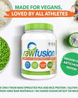 Rawfusion- Vegan Protein Powder, Banana Nut - 30 Servings, 21g of Plant Based Protein, Low Net Carbs, Non-Dairy, Gluten/ Lactose Free, Soy Free, Kosher, Non-GMO, 2lb Pound