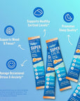 Nello Supercalm Powdered Drink Mix, Cortisol Reducer* and Sleep Aid Supplement, L Theanine, Ksm-66 Ashwagandha, Magnesium Glycinate, Vitamin D 3, No Sugar, Non GMO, On The Go, 20 Ct, Orange Creamsicle