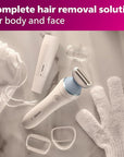 Philips Beauty Lady Electric Shaver Series 8000 with Electric Facial Hair Remover, Cordless, BRL166/91