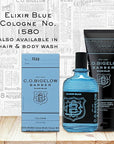 C.O. Bigelow - Elixir Blue - No. 1580, 2.5 fl oz, Cologne for Men, Lavender & Rosemary Long Lasting Mens Cologne, Fresh, Refined, Masculine Perfumes for Men