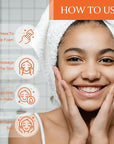 Turmeric Kojic Acid Foaming Facial Cleanser, Kojic Acid And Turmeric Exfoliating Face Wash With Brush