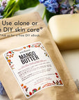 Raw Mango Butter - 100% Pure Mango Seed Butter - Natural Moisturizer for Skin and Hair - Use with Shea in DIY Body Butter, Lip Gloss, Lotion Bar and Soap Making, 8 oz Jar