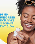 Olay Glow & Protect SPF 50 Face Sunscreen Stick, Fragrance Free, 0.5 OZ (14 G), Dewy Finish Sunscreen Stick with SPF 50 Broad Spectrum Sunblock for All Skin Types