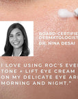 RoC Multi Correxion 5 in 1 Anti-Aging Eye Cream for Puffiness, Under Eye Bags & Dark Circles, Skin Care Treatment with Shea Butter, (.5 oz) with Night Cream Packette (Packaging May Vary)