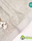 100% Cotton Washcloths Set 13” x 13” | Silver Towels | Set of 6 Ultra Soft and Highly Absorbent Washcloths Sets for Bathroom, Gym, Spa | Machine Washable Face Towel