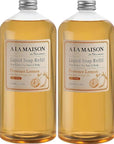 A LA MAISON French Liquid Hand Soap Refill, Provence Lemon - Natural Hand Wash Made with Essential Oils - Biodegradable, Plant-Based, Vegan, Cruelty-Free, Alcohol & Paraben Free (33.8 oz, 2 Pack)