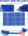 UJFQBH 3 Pieces African Bath Sponge African Net Long Net Bath Sponge Exfoliating Shower Body Scrubber Back Scrubber Skin Smoother,Great for Daily Use (Blue)