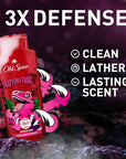 Old Spice Cleansing Body Wash for Men, 3X Defense, 24/7 Shower Fresh with Lasting Scent, 2-in-1 Body & Face Wash, Raptorstrike with Dark Berry Scent, 24 oz (Pack of 4)